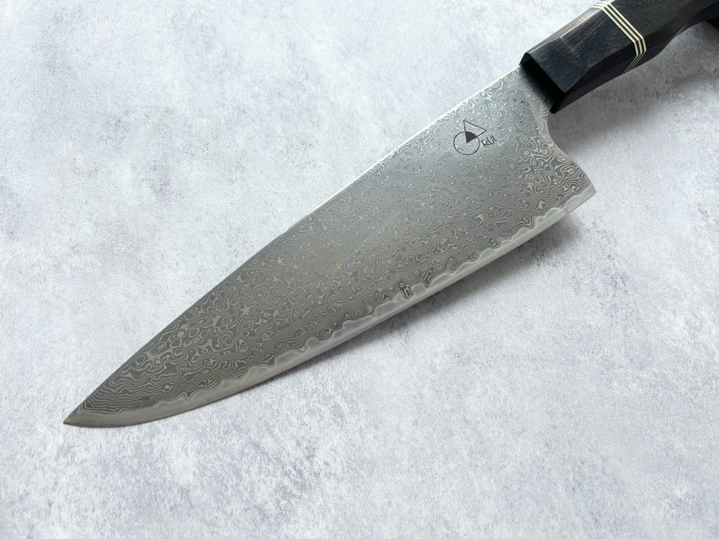 “Ushi” Black Mirror finished Damascus Chef's knife  210mm FREE SHIPPING